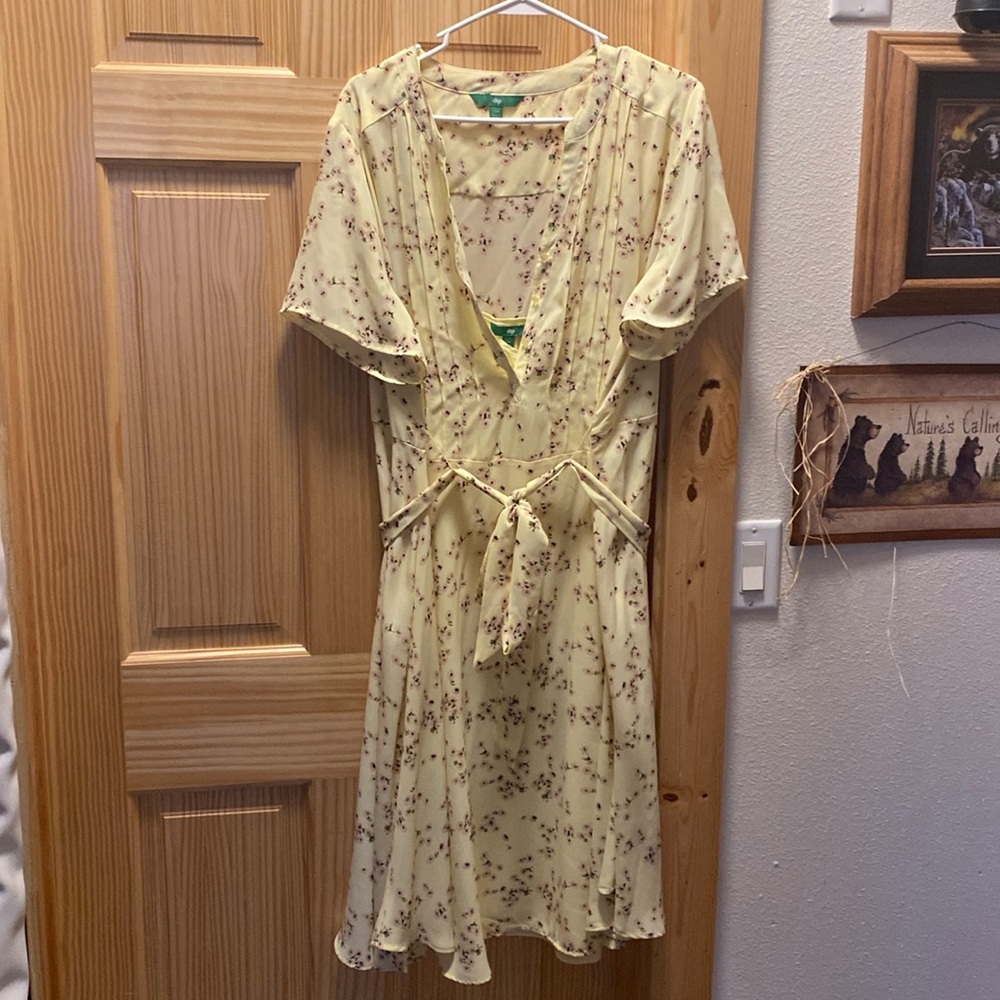 Yellow floral dress